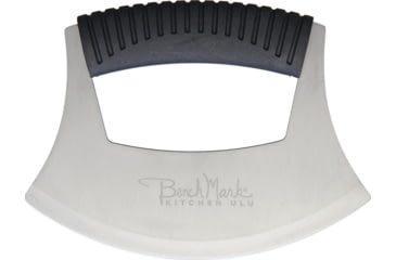 Image of Benchmark Kitchen Ulu Knife, Black Synthetic Handle, 4.75in Handle, 6.5in SS Ulu Blade, ULU /BMK117