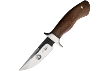 Image of Benjamin Brute De Forge Hunting Knife, 9.5in Overall, 4.5in, Stainless Steel Blade, Brown Wood Handle, Leather Sheath, BK-A032