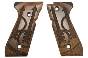Image of Beretta Big Trident Walnut Pistol Grip Set, 92 Series, Black, E02830