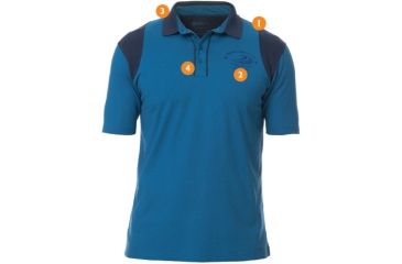 Image of Beretta Cotton and Mesh Shooting Polo Shirt, Blue/Blue Xcel, Large MT2472380540L