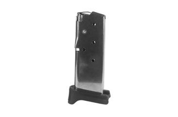 Image of Beretta Floor Plate for APX Carry 6 Round Magazine, Flat, Silver, 6, JFAPXCARRY6EXT