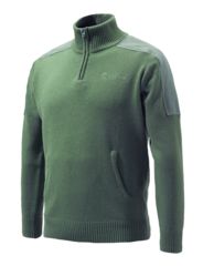 Image of Beretta Half Zip Sweater, Green, Extra Large PU431T11940715XL