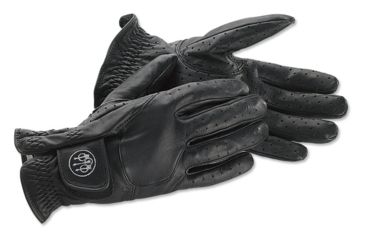 Image of Beretta Leather Shooting Gloves, Large, Black, w/Logo, L4900210999L
