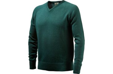 Image of Beretta Men's Classic V-neck Sweater Dark Green Large