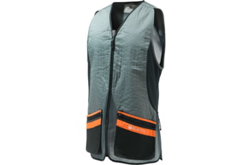 Image of Beretta Silver Pigeon Evo Shooting Vest - Men's, Grey &amp; Orange, Large, GT781T155309OIL