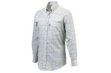 Image of Beretta Mens Button Down Shirt,White Amber Blue Check,3XL LU321T0754012LXXXL