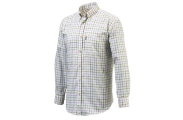 Image of Beretta Mens Button Down Shirt,White Prune Amethyst Check,XL LU321T0754012GXL