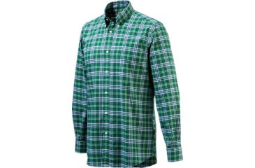 Image of Beretta Mens Drip Dry Shirt,Green/Blue Check,S LU210T0707076GS
