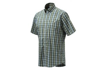 Image of Beretta Mens Drip Dry Short Sleeve Shirt, White Check, 3XL LU520T1533013UXXXL