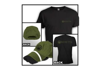 Image of Beretta Mens Hat/T-Shirt Combo Roll Up,Black,Extra Large TC01708500999XL