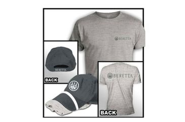Image of Beretta Mens Hat/T-Shirt Combo Roll Up,Gray,Large TC01708500905L