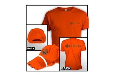 Image of Beretta Mens Hat/T-Shirt Combo Roll Up,Orange,Medium TC0170850411M