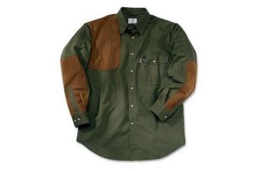 Image of Beretta Mens Upland Canvas Overlay Shooting Shirt,Green/Brown,L LU24769875L