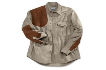 Image of Beretta Mens Upland Canvas Overlay Shooting Shirt,Tan/Brown,L LU24769887L