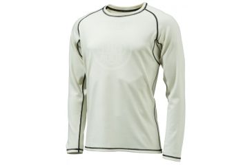 Image of Beretta Mens X Warm Long Sleeve Merino T Shirt,Natural Wool Melange,L IM081T06580191L