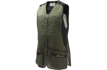 Image of Beretta Silver Pigeon Evo Shooting Vest - Mens, Green &amp; Chocolate Brown, Large, GT781T155307ABL