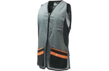 Image of Beretta Silver Pigeon Evo Shooting Vest - Mens, Grey &amp; Orange, Extra Small, GT781T155309OIXS