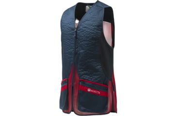Image of Beretta Silver Pigeon Evo Shooting Vest - Men's, Total Eclipse Blue &amp; Red, Small, GT781T155305A6S