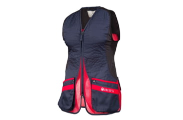 Image of Beretta Silver Pigeon Evo Shooting Vest - Women's, Total Eclipse Blue &amp; Red, Extra Large, GT791T155305A6XL