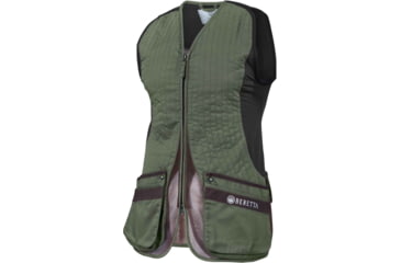 Image of Beretta Silver Pigeon Evo Shooting Vest - Womens, Green &amp; Chocolate Brown, Medium, GT791T155307ABM