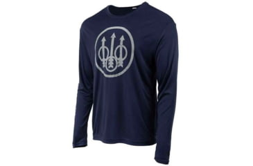 Image of Beretta T-shirt Ls Vintage Trident Large Navy Blue