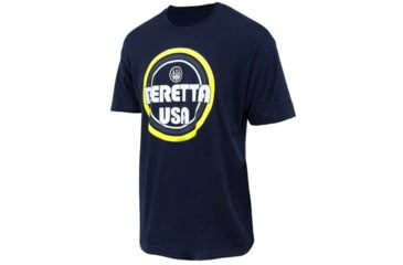 Image of Beretta T-shirt Retro Busa Logo Large Navy Blue