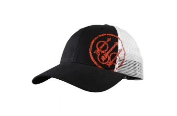Image of Beretta Trident Sporting Trucker Cap, Black and White, One Size Fits All BC152016600953