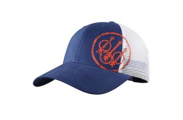 Image of Beretta Trident Sporting Trucker Cap, Blue and White, One Size Fits All BC15201660059P