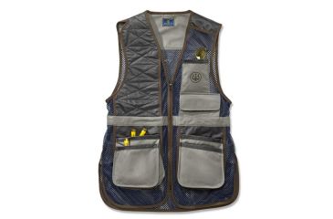 Image of Beretta Two Tone Clays Vest Left Hand, Loden, Khaki, Med GT6801460075M