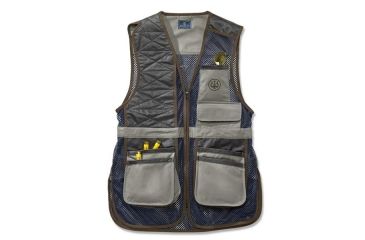 Image of Beretta Two Tone Clays Vest, Grey, Navy, Medium GT0801460901M