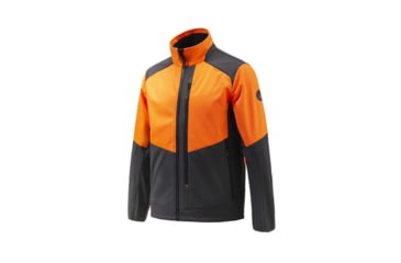 Image of Beretta Softshell Jacket - Men's, Ebony/Orange, Extra Large, GU624T211409OUXL