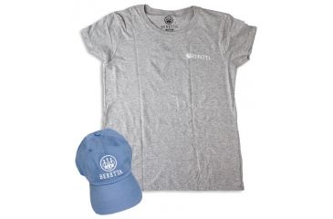 Image of Beretta Women's Cap &amp; T-shirt Large Roll-up Combo Sky Blue