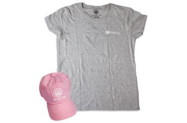 Image of Beretta Women's Cap &amp; T-shirt Medium Roll-up Combo Pink