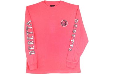 Image of Beretta Womens Double Logo L-sleeve T-shirt Pink Xxlarge