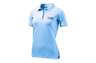 Image of Beretta Womens Piquet Polo Light Blue Extra Small Pb Logo