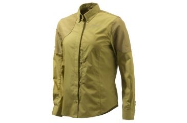 Image of Beretta Womens Upland Front Load Shirt,Light Brown/Brown,S LD511T11840871S