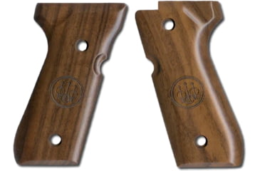 Image of Beretta Wood Pistol Grip w/Tirident Logo, 92/96 Series, Walnut, EU00037
