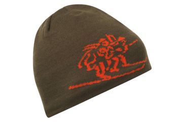 Image of Bergans of Norway Birkebeiner Hat - Mens -Army Green/Koi Orange