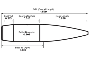 Image of Berger 30 cal 220 gr LR Hybrid Target, 100 Pk, 30486
