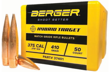 Image of Berger .375 Caliber 410 Grain Hybrid Target Rifle Bullet, 50 Rounds, 37401