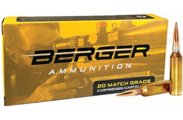 Image of Berger 6.5PRC 153.5 grain Boat Tail Long Range Hybrid Target Rifle Ammo, 20 Rounds, 50030