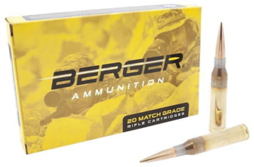 Image of Berger .338 Norma Magnum 300 Grain Hybrid OTM Tactical Brass Cased Rifle Ammunition