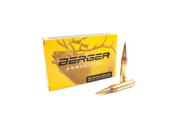 Image of Berger Elite Hunter .338 Lapua Magnum 250 grain Elite Hunter Brass Cased Centerfire Rifle Ammo, 20 Rounds, 81060