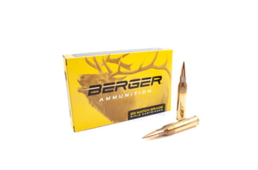 Image of Berger Elite Hunter .338 Lapua Magnum 300 grain Elite Hunter Brass Cased Centerfire Rifle Ammo, 20 Rounds, 81050