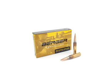 Image of Berger Hybrid Target .260 Remington 140 grain Hybrid Target Brass Cased Centerfire Rifle Ammo, 20 Rounds, 30010