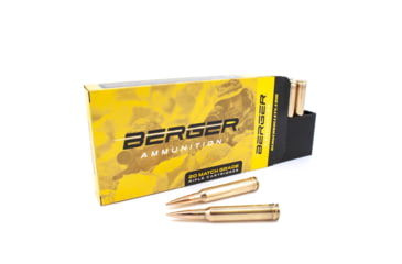 Image of Berger Hybrid Target .300 Winchester Magnum 215 grain Hybrid Target Brass Cased Centerfire Rifle Ammo, 20 Rounds, 70100