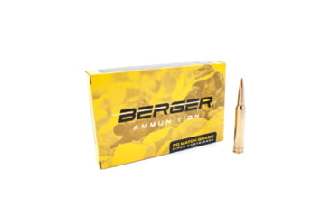 Image of Berger Hybrid Target .300 Winchester Magnum 215 grain Hybrid Target Brass Cased Centerfire Rifle Ammo, 20 Rounds, 70100