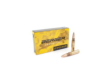 Image of Berger Tactical .308 Winchester 175 grain Tactical Open Tip Match Brass Cased Centerfire Rifle Ammo, 20 Rounds, 60010