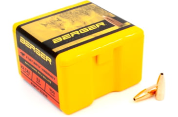 Image of Berger Varmint .22 Caliber 52 Grain Varmint Flat Base Reloading Rifle Bullets, 100 Bullet, 22309