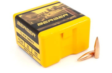 Image of Berger VLD Target .22 Caliber 70 Grain Secant Very Low Drag Reloading Rifle Bullets, 100 Bullet, 22418